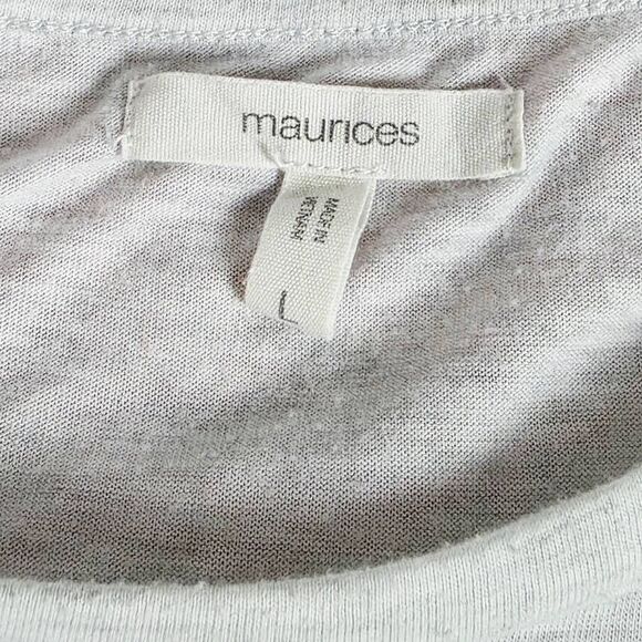 Maurices Succ It Up Succulent Graphic Tee Gray Size L - Picture 5 of 7